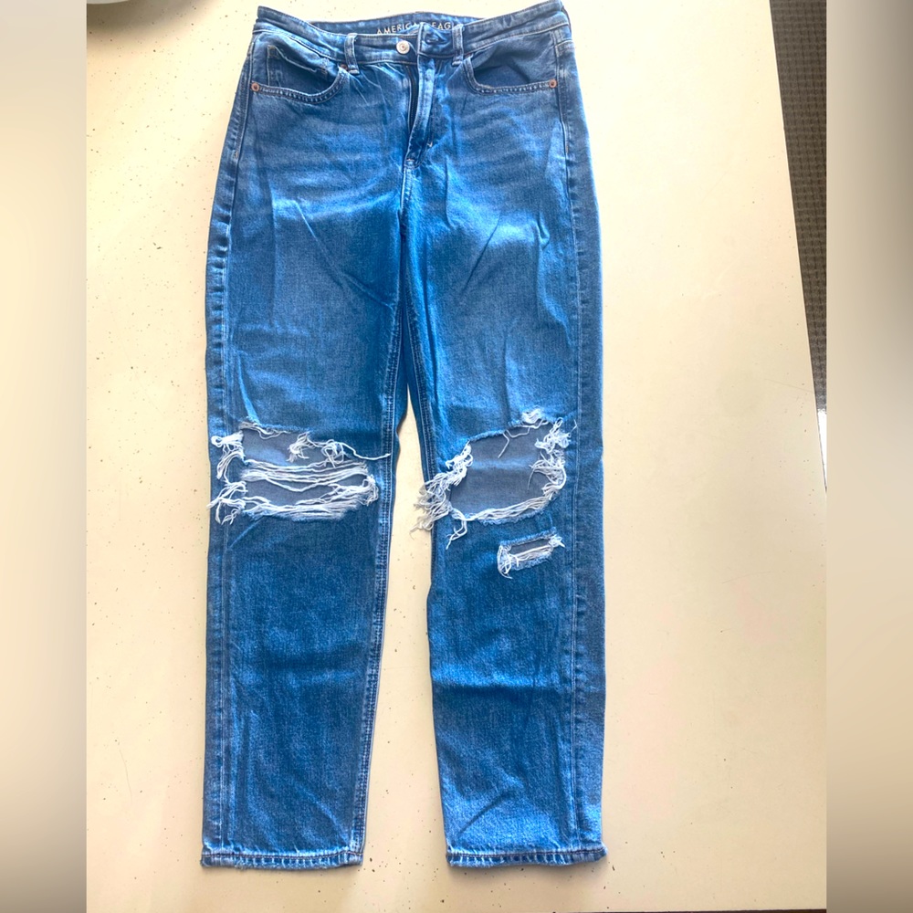Distressed Cropped Jeans -American Eagle